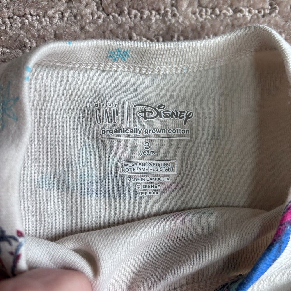 Baby Gap Disney Minnie Mouse Frozen 2-Piece PJ Set Girls Long Sleeve Pants - Picture 4 of 6